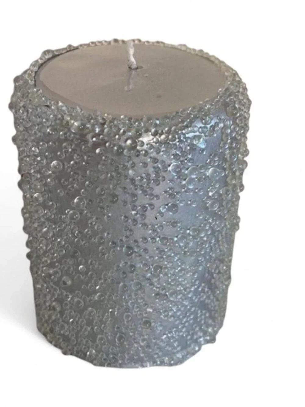 Z Gallerie Silver‎ Holiday Jeweled Candle NWT